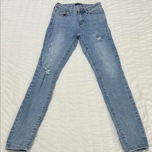 Fashion Nova Light Blue Distressed Women Skinny Jeans 0/24